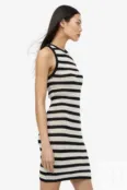 Вязаное крючком платье H&M, черный/полосатый 1178378001 | Black/striped фото 3