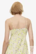 Платье с V-образным вырезом H&M, светло-желтый/цветочный