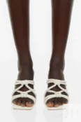 Босоножки с квадратным носком H&M, белый