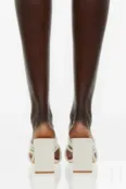 Босоножки с квадратным носком H&M, белый