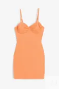 Трикотажное платье-бюстье H&M, апельсин 1145508002 | Orange фото 5