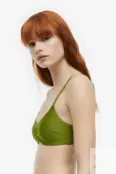 Мягкий топ бикини H&M, зеленый