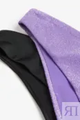 H&M+ 2 трусика бикини, фиолетовый/черный
