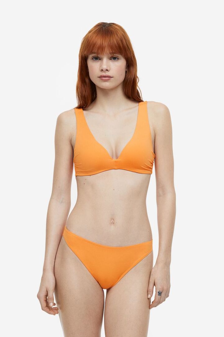 Верх бикини с эффектом пуш-ап H&M, апельсин 1114608004 | Orange фото 1