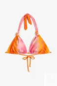 Мягкий лиф бикини с треугольными чашечками H&M, розовый/оранжевый