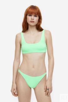Бразильские плавки бикини H&M, неоновый зеленый