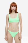 Бразильские плавки бикини H&M, неоновый зеленый 0929326022 | Neon green фото 1