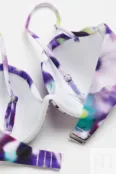 Мягкий топ бикини H&M, фиолетовый/цветочный