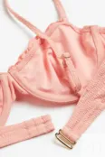 Верх бикини без подкладок H&M, персиково-розовый