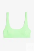 Мягкий топ бикини H&M, неоновый зеленый 1053640005 | Neon green фото 3