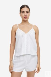 Льняная пижама H&M, белый
