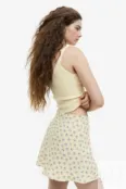 Юбка А-силуэта с рисунком H&M, светло-желтый/цветочный