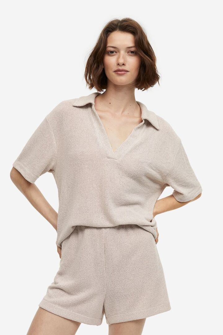 Шорты из джерси H&M, светло-бежевый 1164047001 | Light beige фото 1