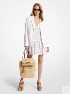 Блейзер Michael Michael Kors Linen Blend Boyfriend, белый