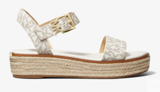 Босоножки на платформе Michael Michael Kors Richie Logo Espadrille, кремовы