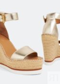 Сандалии SEE BY CHLOÉ Glyn wedge espadrille sandals, золотой