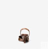 Туфли-лодочки с тиснением под крокодила Michael Kors Holly Crocodile Emboss 46S2HRMP1C | Chestnut фото 3