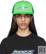 Зеленая кепка Trucker с хромированным логотипом Awake NY