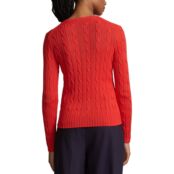 Пуловер Julianna из витого трикотажа с круглым вырезом и длинными рукавамиd