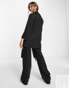 Пиджак Stradivarius Oversized, черный 122700888 | BLACK фото 2