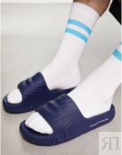 Темно-синие шлепанцы adidas Originals adilette 22 4066756593599 | Dark blue фото 3