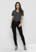 Джинсы Skinny Fit ONLY Onlblush Mid Raw, черный деним ON321N0SX-Q12 | black denim фото 2