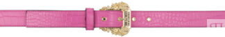 Розовый ремень с пряжкой под крокодила Versace Jeans Couture