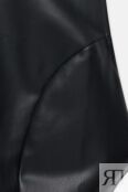 Юбка Pull&Bear Faux Leather Mini, черный 7395348 | Black фото 2