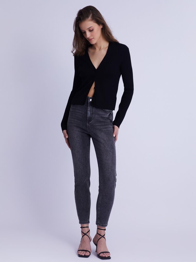 Джинсы силуэта Skinny с высокой посадкой zolla 22333714S053 фото 1