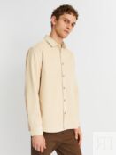 Вельветовая куртка-рубашка из хлопка с длинным рукавом Zolla