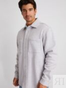 Утеплённая трикотажная куртка-рубашка с начёсом zolla