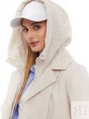 Утеплённое пальто на синтепоне с капюшоном и вшитой манишкой Zolla