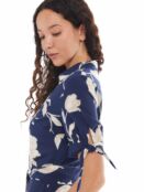 Платье-рубашка с поясом и акцентными короткими рукавами Zolla