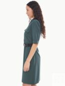 Платье-рубашка длины мини с коротким рукавом и ремнём Zolla