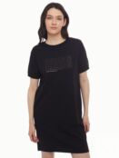 Платье-футболка с коротким рукавом и стразами zolla