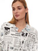 Рубашка оверсайз силуэта из вискозы с принтом Zolla