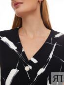 Принтованная блузка с вырезом и коротким рукавом Zolla