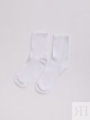 Белые хлопковые носки zolla