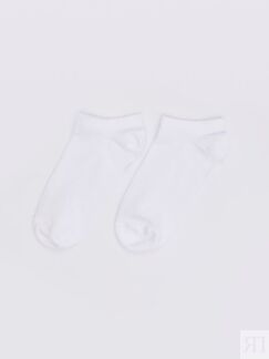 Короткие белые хлопковые носки zolla