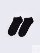 Короткие чёрные хлопковые носки zolla