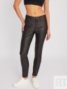 Брюки Skinny из экокожи со средней посадкой zolla 023347372013 фото 2