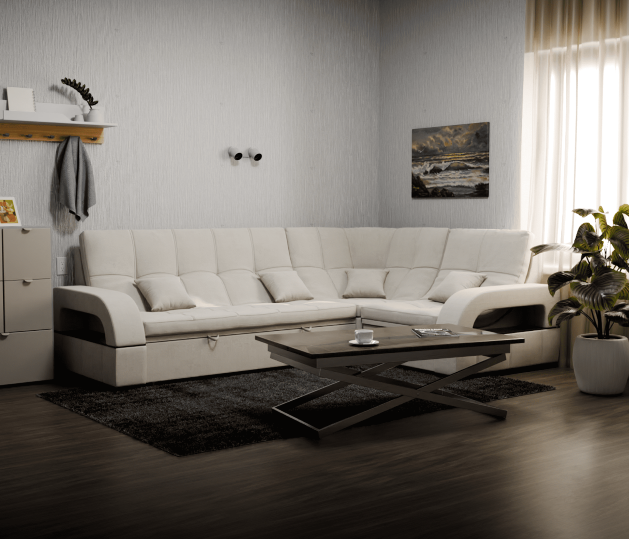 Модульный диван Майами-3,венеция,велюр