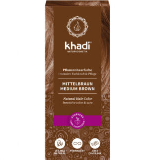 KHADI Органическая краска для волос "Средне-коричневый" 100 г