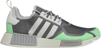 Кроссовки Adidas NMD_R1 'Grey Screaming Green', серый