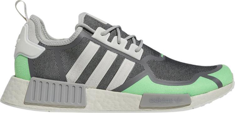 Кроссовки Adidas NMD_R1 'Grey Screaming Green', серый GZ9275 | Grey фото 1