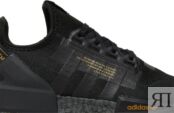 Кроссовки Adidas NMD_R1 V2 'Black Gold Metallic', черный HP3251 | Black фото 2