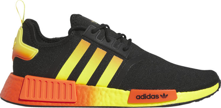 Кроссовки Adidas NMD_R1 'Black Orange Yellow Gradient', черный FZ5877 | Black фото 1