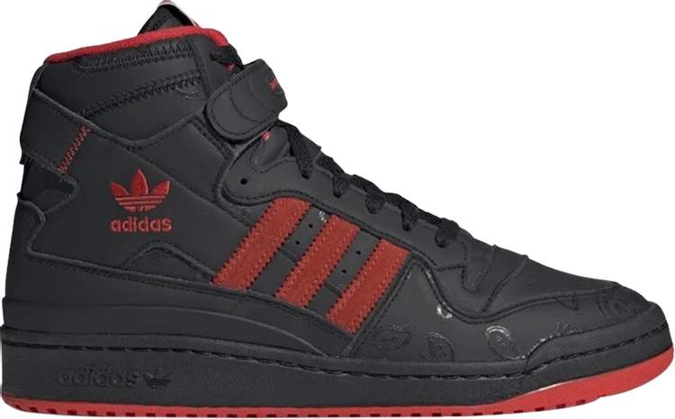 Кроссовки Adidas KSI x Forum High 'Black Red Paisley', черный GW4527 | Black фото 1