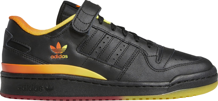 Кроссовки Adidas Forum Low 'Black Orange Yellow Gradient', черный FZ5891 | Black фото 1