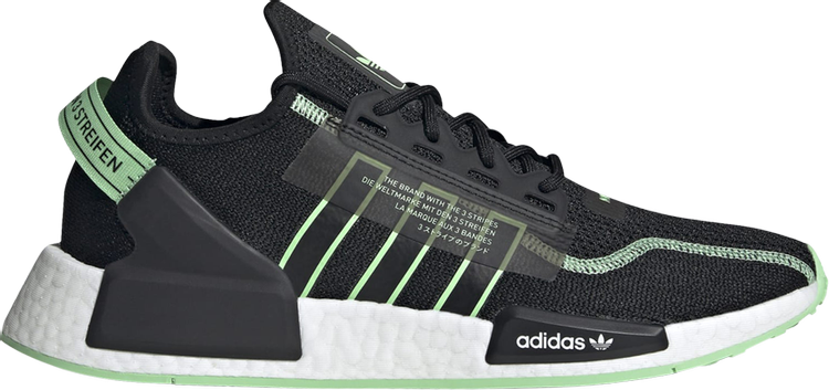 Кроссовки Adidas NMD_R1 V2 'Black Glory Mint', черный GW4709 | Black фото 1